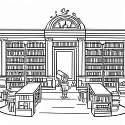 Coloriage Bibliothèque #191374 à imprimer et colorier