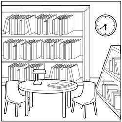 Coloriage Bibliothèque #191380 à imprimer et colorier
