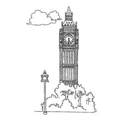Coloriage Big Ben #184896 à imprimer et colorier