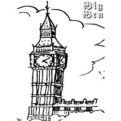 Coloriage Big Ben #184897 à imprimer et colorier