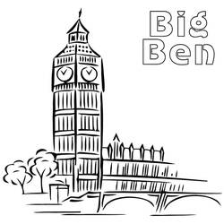 Coloriage Big Ben #184902 à imprimer et colorier