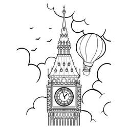 Coloriage Big Ben #184905 à imprimer et colorier