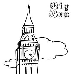 Coloriage Big Ben #184911 à imprimer et colorier