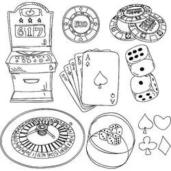 Casino - Coloriages gratuits à imprimer