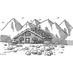 Coloriage Chalet #169921 à imprimer et colorier