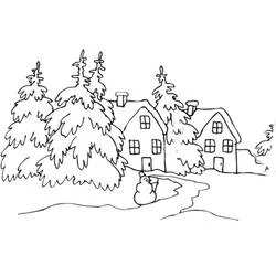 Coloriage Chalet #169929 à imprimer et colorier