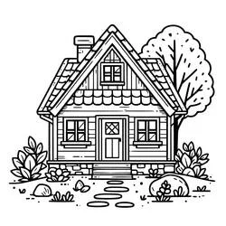 Coloriage Chalet #212639 à imprimer et colorier