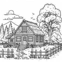Coloriage Chalet #212645 à imprimer et colorier
