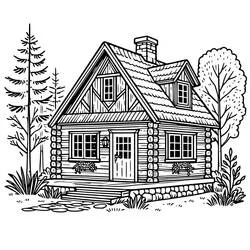 Coloriage Chalet #212646 à imprimer et colorier
