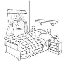 Chambre - Coloriages gratuits à imprimer
