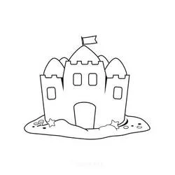 Chateau de sable - Coloriages gratuits à imprimer