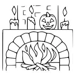 Cheminée - Coloriages gratuits à imprimer