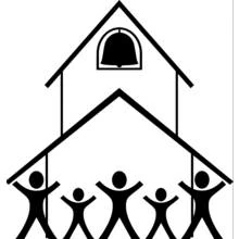 Coloriage École avec des enfants se tenant par la main Coloriage École avec des enfants se tenant par la main