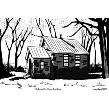 Coloriage École en pierre style Seneca dans les bois Coloriage École en pierre style Seneca dans les bois