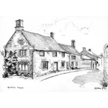 Coloriage Vieille école en pierre le long d'un chemin Coloriage Vieille école en pierre le long d'un chemin