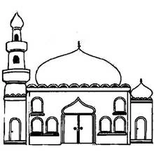 Mosquée - Coloriages gratuits à imprimer
