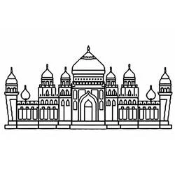 Coloriage Palais avec dômes et tours