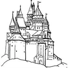 Coloriage Palais aux nombreuses tours pointues