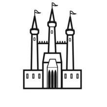 Coloriage Palais aux trois tours pointues