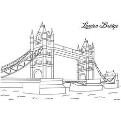 Coloriage Pont aux tours jumelles