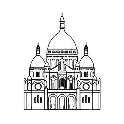 Sacré Cœur de Paris - Coloriages gratuits à imprimer