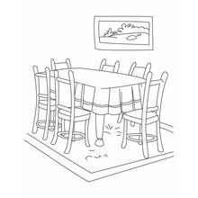 Salle à manger - Coloriages gratuits à imprimer