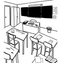 Salle de Classe - Coloriages gratuits à imprimer