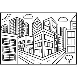 Coloriage Ville #200609 à imprimer et colorier