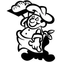 Coloriage Boulanger (Carrières et Professions) #89872, dessin gratuit prêt à imprimer
