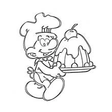 Illustration au trait Boulanger (Carrières et Professions) #89890 prête à colorier