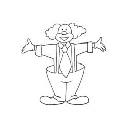 Coloriage Clown les bras grands ouverts
