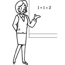 Enseignant / Enseignante - Coloriages gratuits à imprimer