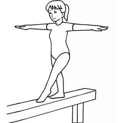 Coloriage gratuit Gymnastique (Carrières et Professions) #192304 à colorier aux crayons