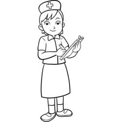 Infirmier / Infirmière - Coloriages gratuits à imprimer