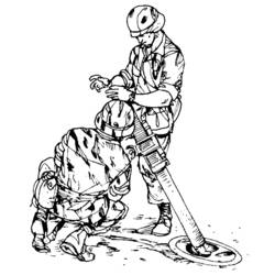 Coloriage Militaire (Carrières et Professions) #102103, dessin gratuit prêt à imprimer
