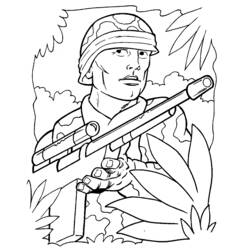 Coloriage gratuit Militaire (Carrières et Professions) #102109 à colorier aux crayons
