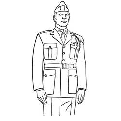 Coloriage Militaire (Carrières et Professions) #102110 à imprimer et colorier