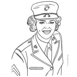 Coloriage Militaire (Carrières et Professions) #102205, dessin gratuit prêt à imprimer