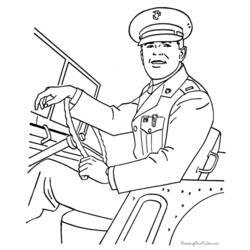 Coloriage Militaire (Carrières et Professions) #102236 à imprimer et colorier