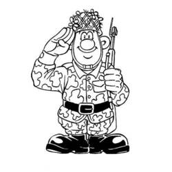 Dessin à colorier Militaire (Carrières et Professions) #102380, gratuit à imprimer