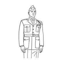 Coloriage Militaire (Carrières et Professions) #102381, dessin gratuit prêt à imprimer