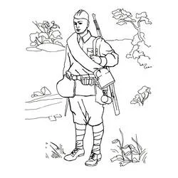 Joli coloriage Militaire (Carrières et Professions) #181114, prêt à imprimer