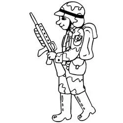 Page de coloriage Militaire (Carrières et Professions) #181115, gratuite à imprimer