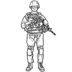 Joli coloriage Militaire (Carrières et Professions) #181117, prêt à imprimer