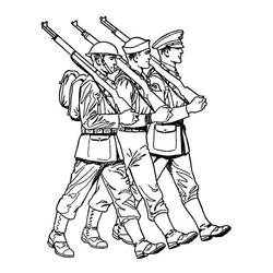 Joli coloriage Militaire (Carrières et Professions) #181120, prêt à imprimer