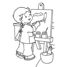 Peintre - Coloriages gratuits à imprimer