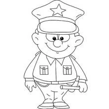Policier - Coloriages gratuits à imprimer