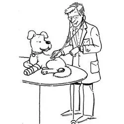 Coloriage Vétérinaire (Carrières et Professions) #213814, dessin gratuit prêt à imprimer