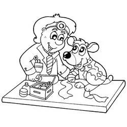 Dessin à colorier Vétérinaire (Carrières et Professions) #213829, gratuit à imprimer