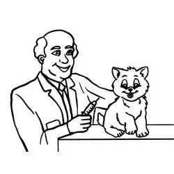 Dessin à colorier Vétérinaire (Carrières et Professions) #213834, gratuit à imprimer